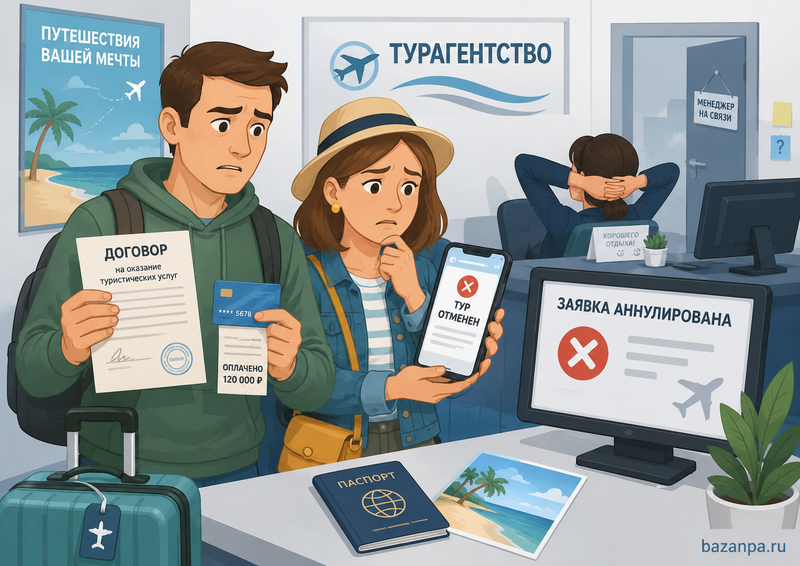 Турагент получил деньги и не оплатил путевку кто должен вернуть стоимость тура