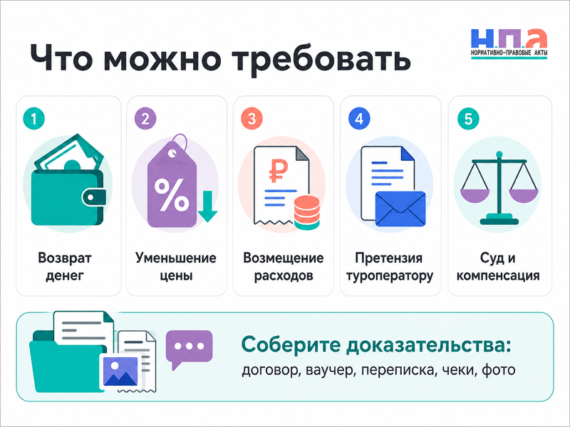 Туроператор заменил отель, рейс или программу тура когда можно требовать возврат денег