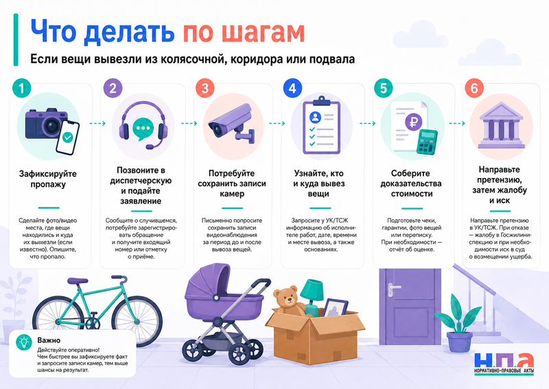УК или ТСЖ вывезли и выбросили личные вещи жильца что делать