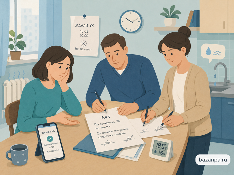 УК отказывается составлять акт о некачественной коммунальной услуге как зафиксировать нарушение и получить перерасчет