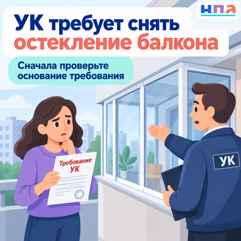 УК требует снять остекление балкона когда придется демонтировать