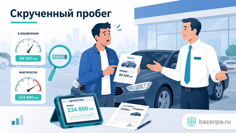 У автомобиля скручен пробег как доказать обман, расторгнуть договор и вернуть деньги