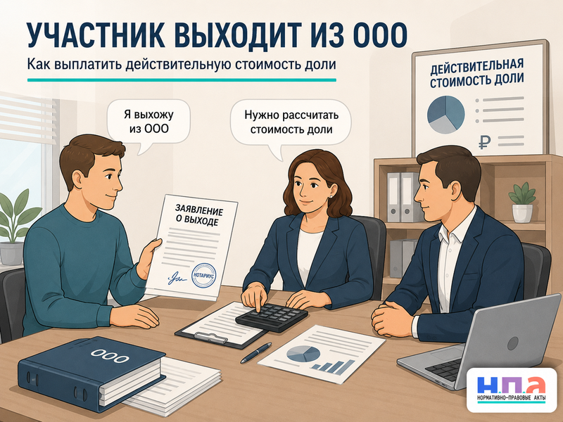 Участник выходит из ООО как выплатить действительную стоимость доли и что делать при споре