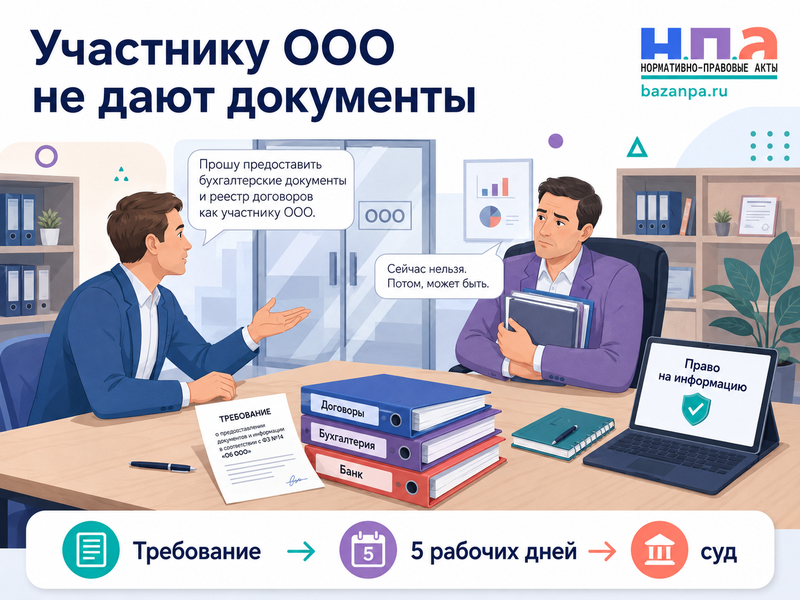 Участнику ООО не дают бухгалтерские документы и сведения о компании требование, суд и ответственность директора