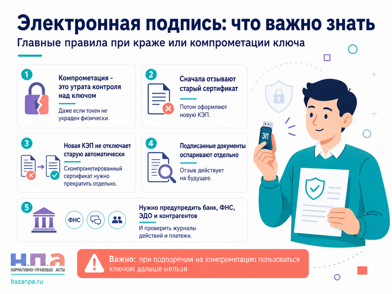 Украли или незаконно использовали электронную подпись что делать ИП и директору