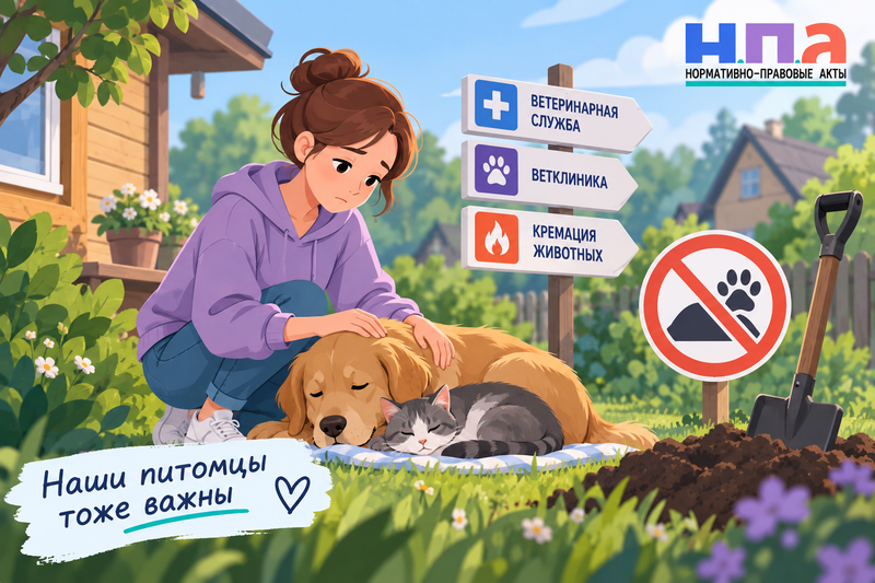 Умерла кошка или собака - можно ли похоронить питомца на даче
