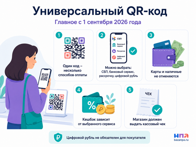 Универсальный QR-код с 1 сентября 2026 года что изменится для оплаты покупок