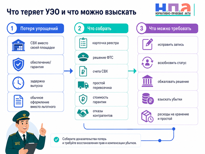 Уполномоченного экономического оператора ошибочно приостановили или исключили из реестра ФТС - как восстановить таможенные упрощения