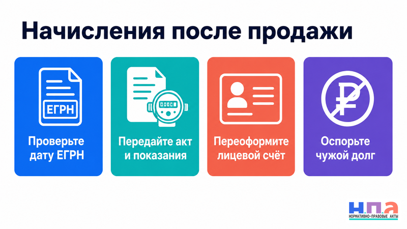 Управляющая компания начисляет коммунальные платежи бывшему собственнику после продажи квартиры