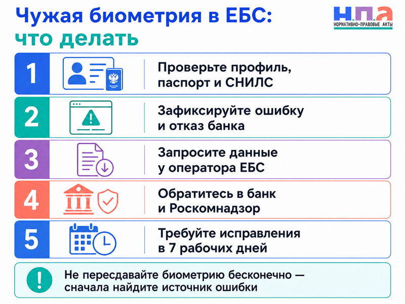 В ЕБС привязаны чужие биометрические данные как исправить ошибку и кто отвечает за ущерб