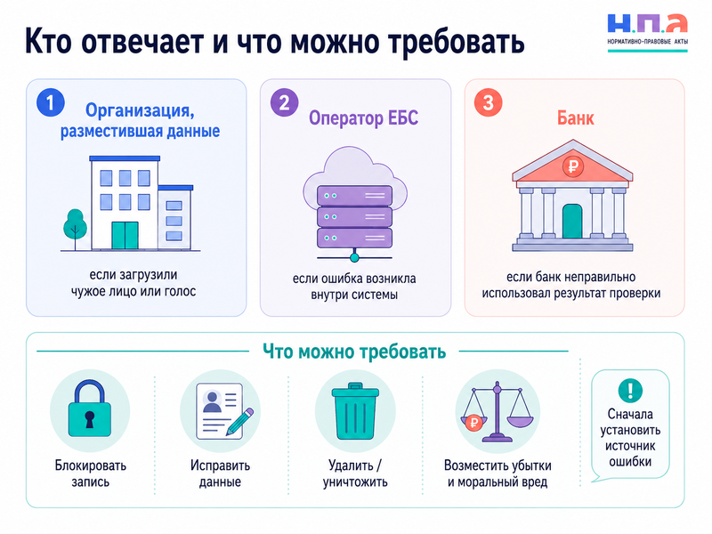В ЕБС привязаны чужие биометрические данные как исправить ошибку и кто отвечает за ущерб