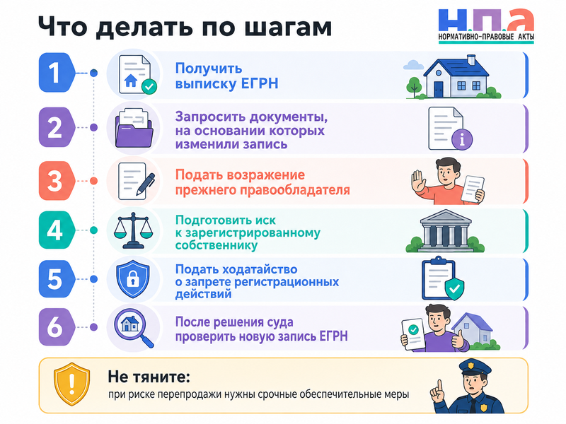 В ЕГРН ошибочно указан другой собственник или погашено право собственности как восстановить запись