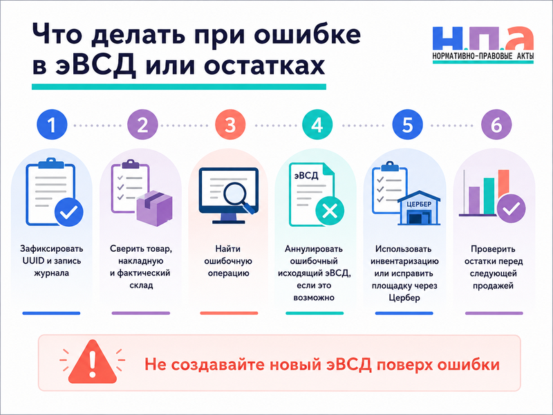В «Меркурии» ошибочно погашен ВСД или пропала партия как исправить сведения