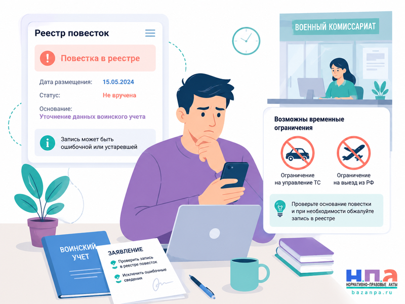 В Реестре повесток появилась ошибочная повестка или ограничения как исправить сведения и отменить запреты