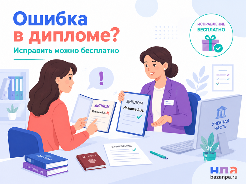 В дипломе или приложении ошибка: как получить исправленный документ и кто оплачивает замену