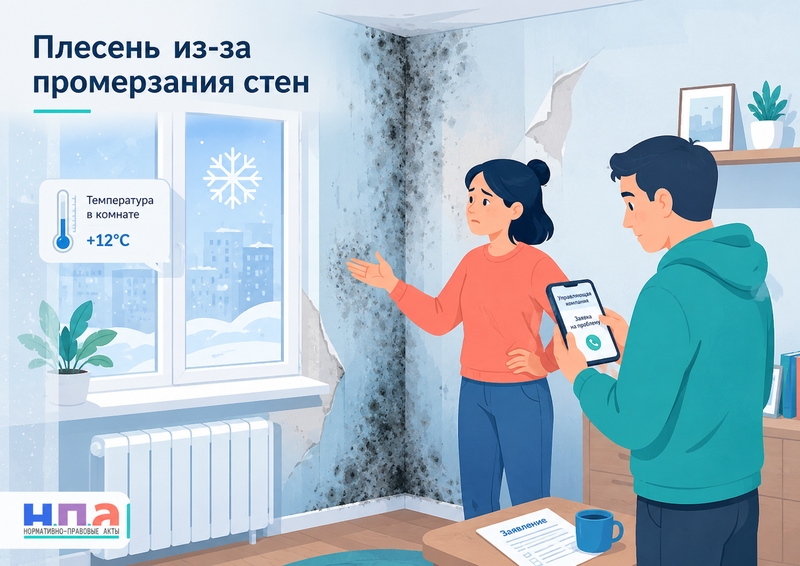 В квартире появилась плесень из-за промерзания стен кто отвечает и как взыскать расходы на ремонт