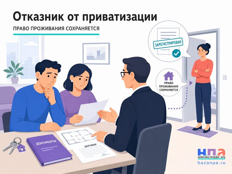 В квартире зарегистрирован отказник от приватизации какие права он сохраняет и можно ли его выселить