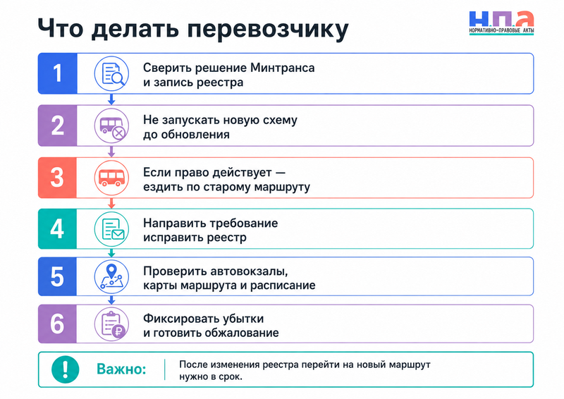 В реестре межрегиональных маршрутов остались старые сведения