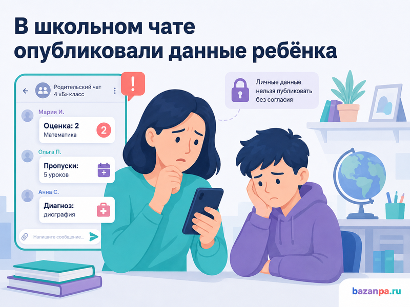 В школьном чате опубликовали оценки, диагноз или другие сведения о ребенке как удалить данные