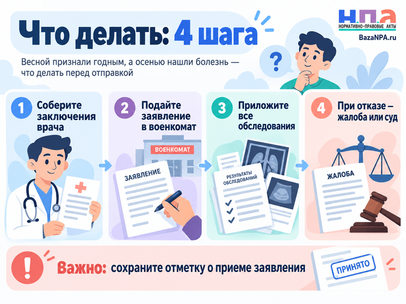 Весной признали годным, а осенью нашли болезнь - как пересмотреть призыв