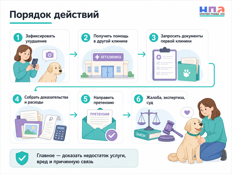 Ветеринарная клиника причинила вред животному документы, экспертиза и взыскание расходов