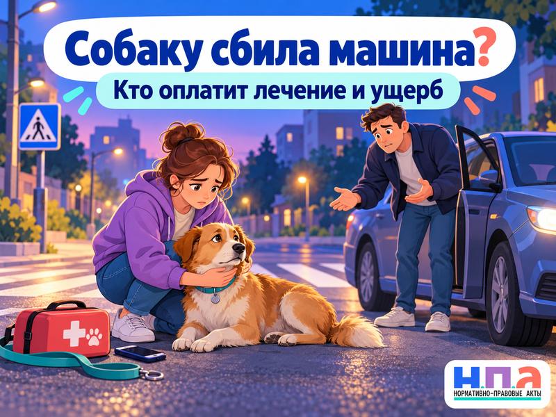 Водитель сбил домашнюю собаку - кто возместит лечение и гибель