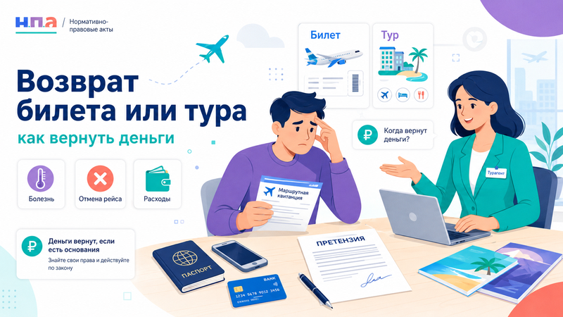 Возврат авиабилета или тура когда вернут деньги и как написать претензию
