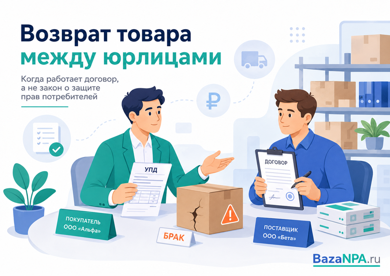 Возврат товара между юрлицами работает ли закон о защите прав потребителей