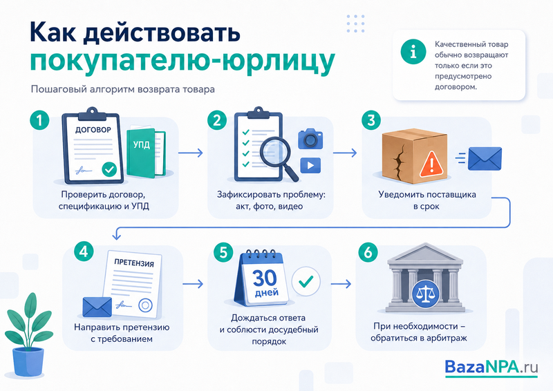 Возврат товара между юрлицами работает ли закон о защите прав потребителей