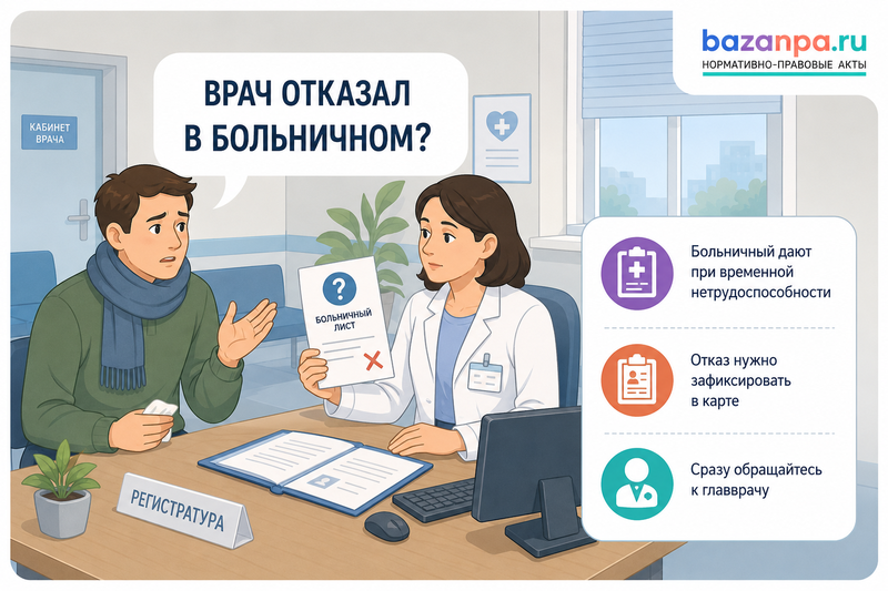 Врач отказался оформить больничный лист основания для выдачи и порядок обжалования