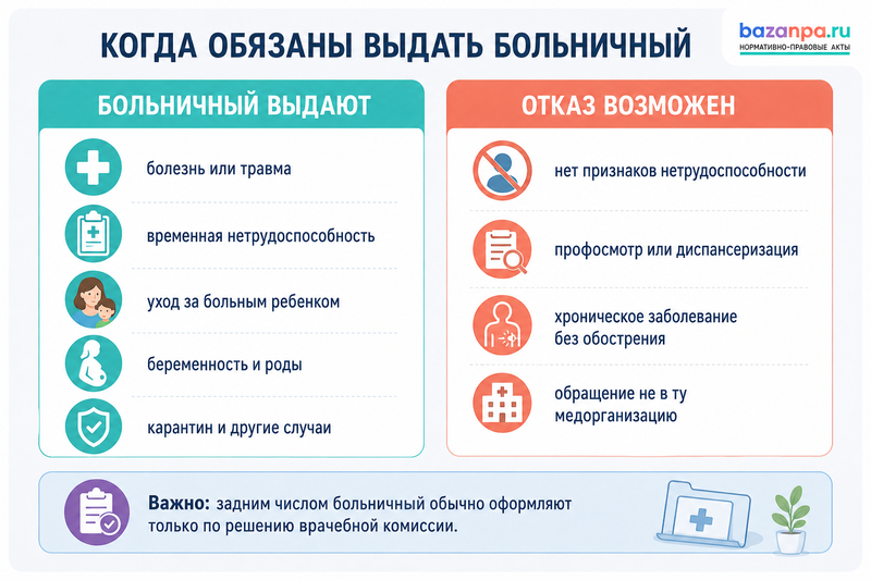 Врач отказался оформить больничный лист основания для выдачи и порядок обжалования