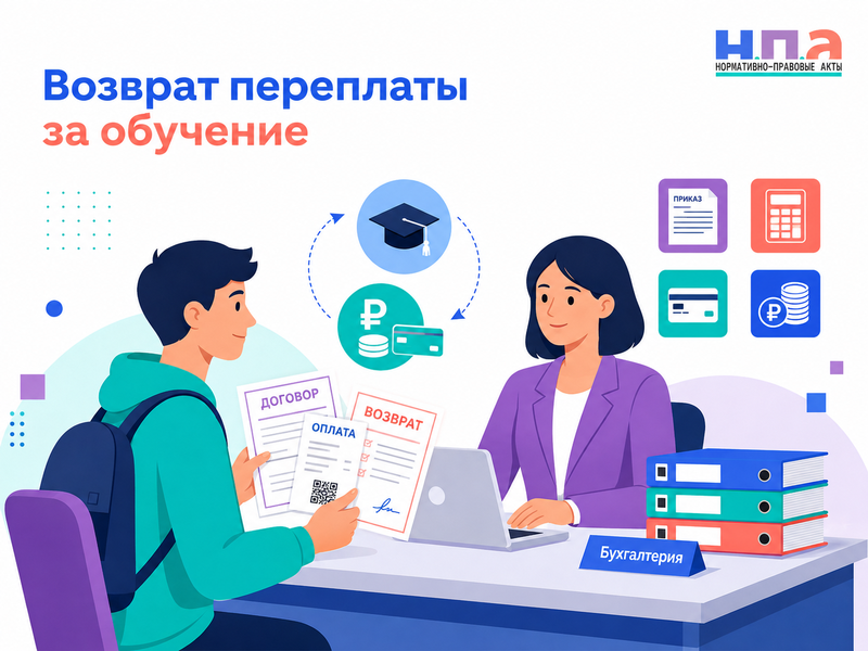 Вуз или колледж не возвращает переплату за обучение после перерасчета, перевода на бюджет или отчисления