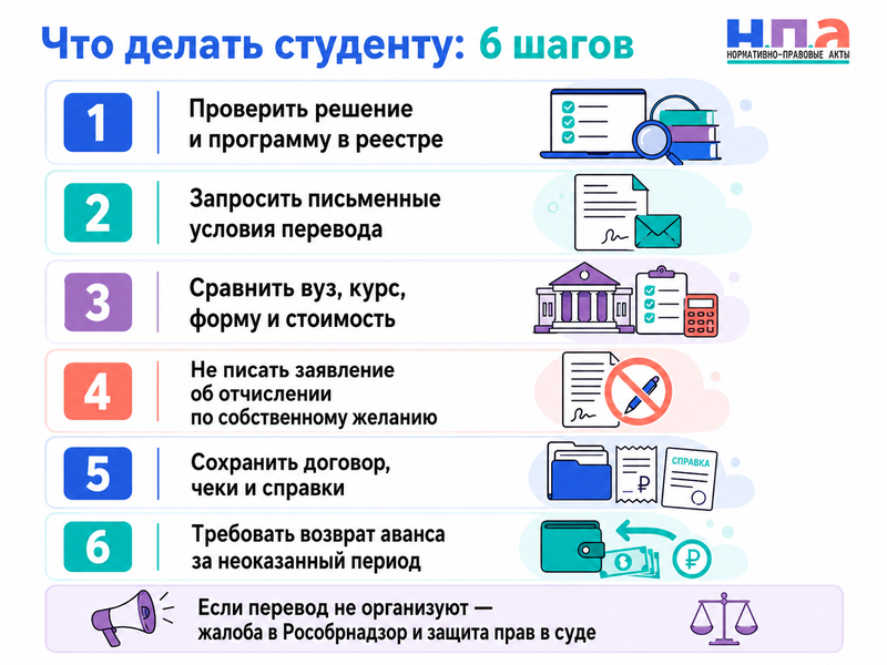 Вуз лишился государственной аккредитации во время обучения: перевод, диплом и возврат денег