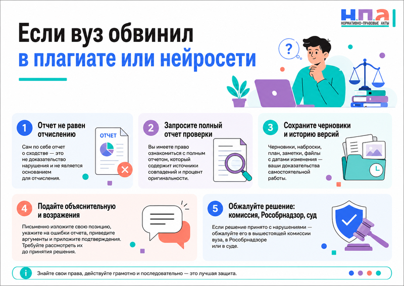 Вуз обвинил студента в плагиате или использовании нейросети