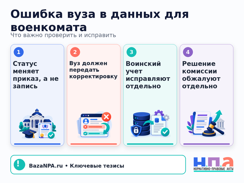 Вуз ошибочно сообщил об отчислении как исправить сведения и отсрочку