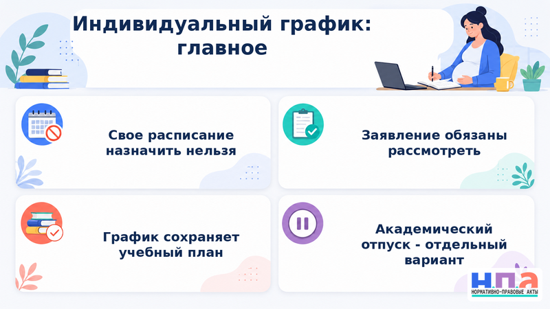 Вуз отказал беременной студентке или родителю в индивидуальном графике