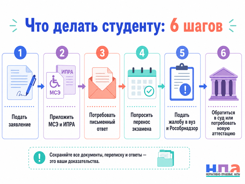 Вуз отказывается предоставить студенту с инвалидностью ассистента, сурдопереводчика или доступный формат экзамена