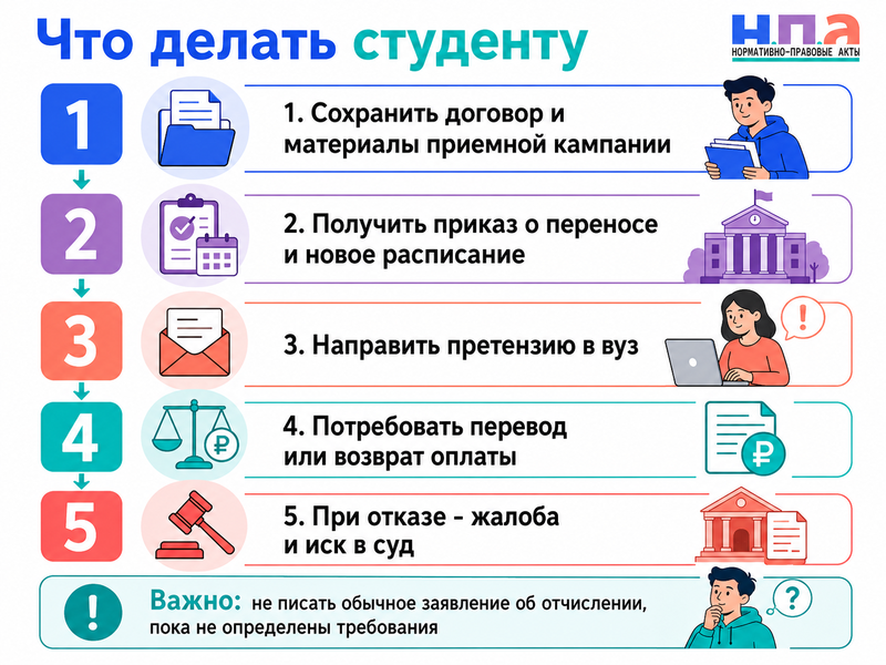 Вуз после поступления перенес факультет, занятия или учебный корпус в другой город можно ли отказаться и вернуть оплату