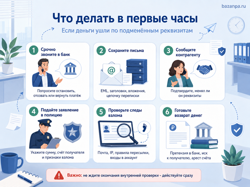 Взломали электронную почту контрагента и прислали подмененные банковские реквизиты кто несет риск платежа мошеннику