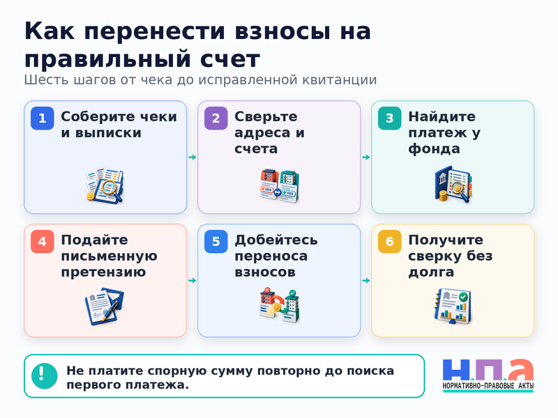 Взносы на капремонт зачисляют на чужой лицевой счет или другой дом, а за квартирой копятся долг и пени