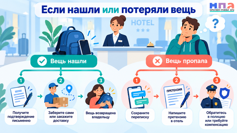 Забыли вещи в гостинице после выезда - как их вернуть