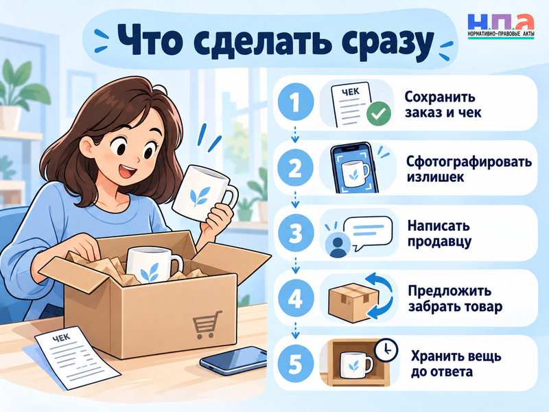 Заказали один товар, а привезли два - можно ли оставить лишний