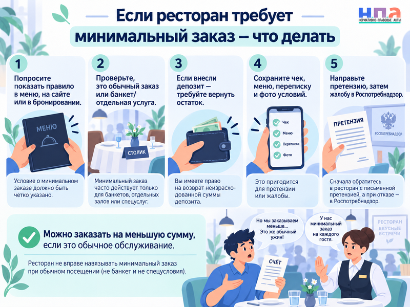 Законен ли минимальный заказ в ресторане