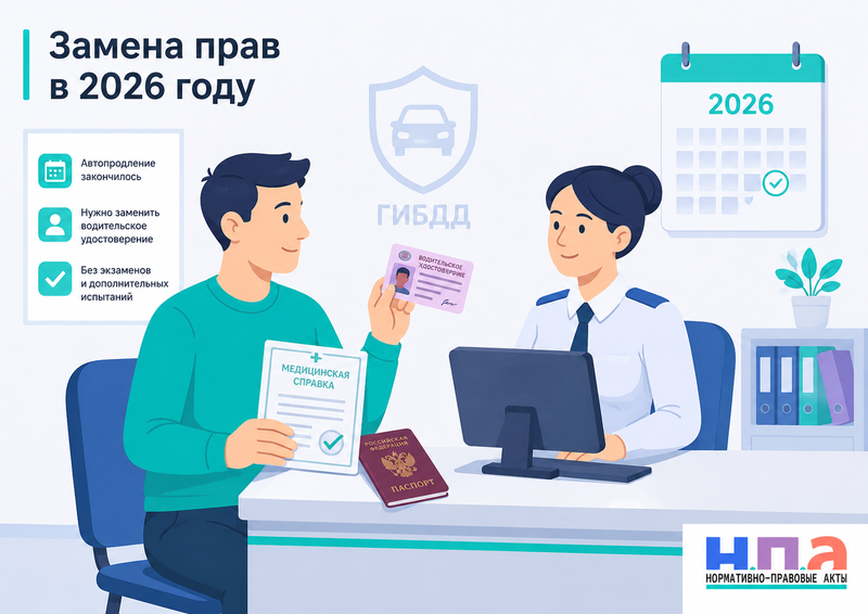 Замена водительских прав в 2026 году кому нужно менять удостоверение после отмены автопродления