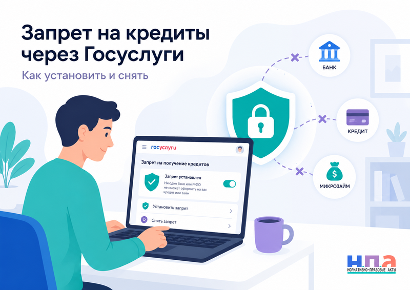 Запрет на кредиты через Госуслуги как установить и снять