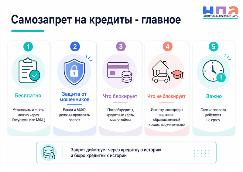 Запрет на кредиты через Госуслуги как установить и снять