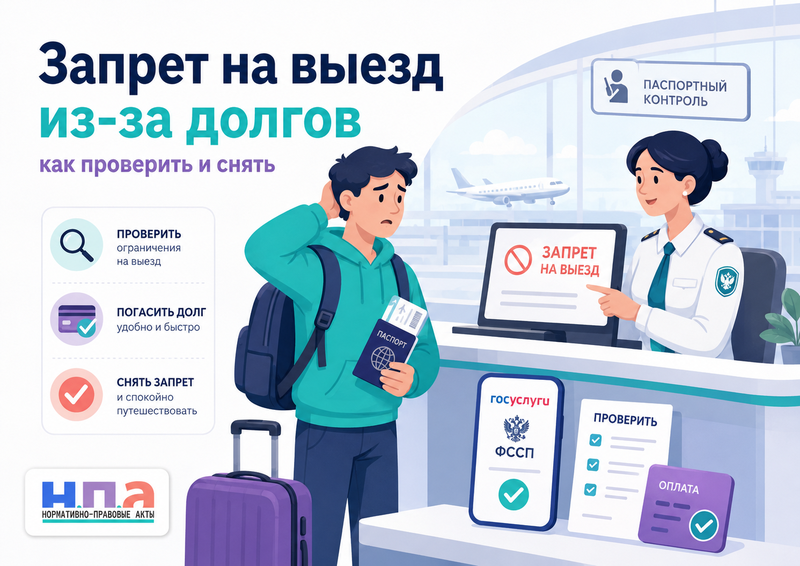 Запрет на выезд за границу из-за долгов: как проверить и снять