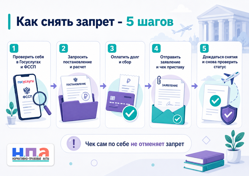 Запрет на выезд за границу из-за долгов: как проверить и снять