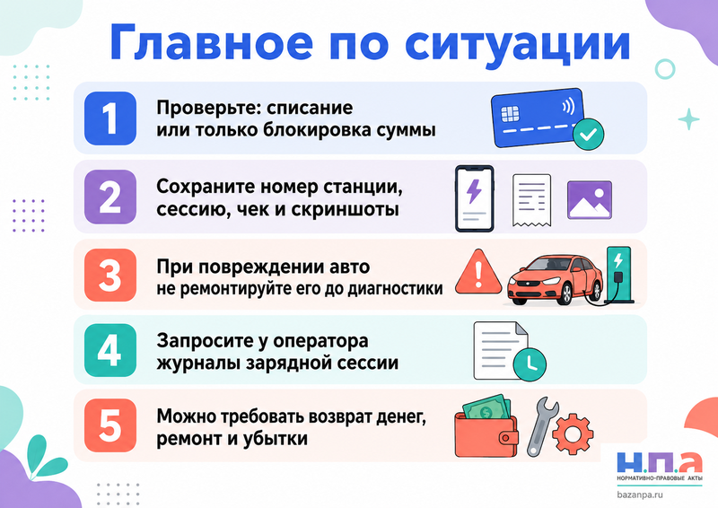 Зарядная станция списала деньги за несостоявшуюся зарядку или повредила автомобиль