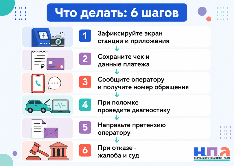 Зарядная станция списала деньги за несостоявшуюся зарядку или повредила автомобиль